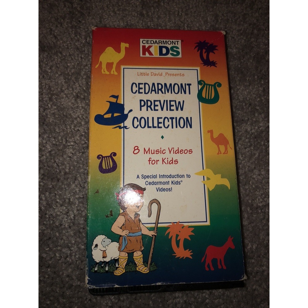 Cedarmont Preview Collection VHS VCR Video Tape 8 Music Videos Kids Little David - Picture 1 of 5